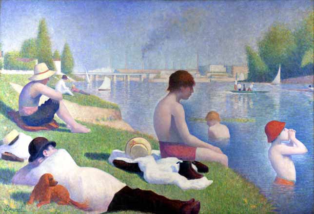 Pintores impresionista como Seurat realizaron cuadros de grandes dimensiones