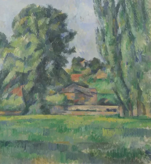 impresionismo Cezanne Paisaje con Álamos